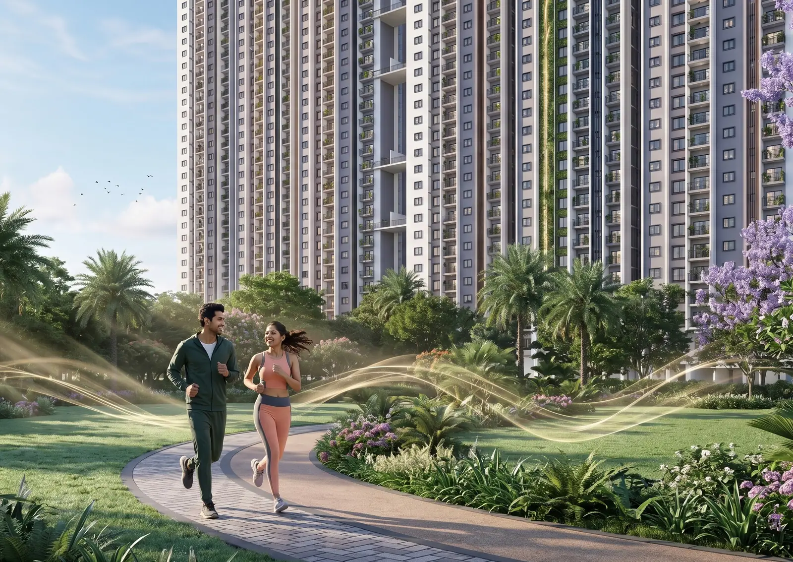 Amberstone Vectra jogging path landscape